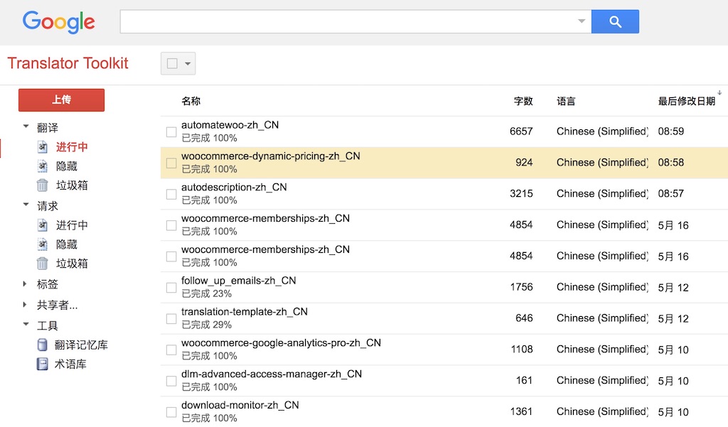 如何快速获得WordPress主题和插件的中文版 1 Google Translate Toolkit