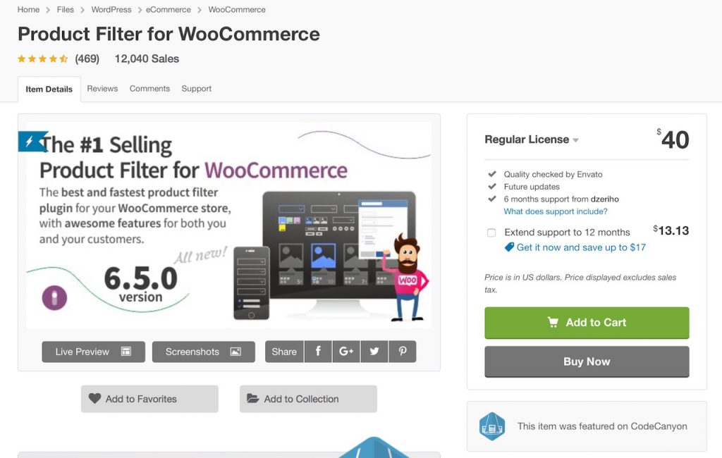 关于更换商店的产品过滤功能的说明 1 Product Filter for WooCommerce