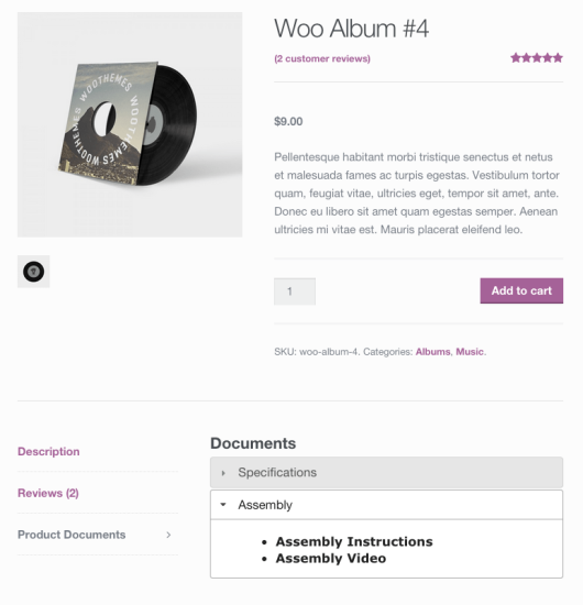 WooCommerce产品文档标签管理器