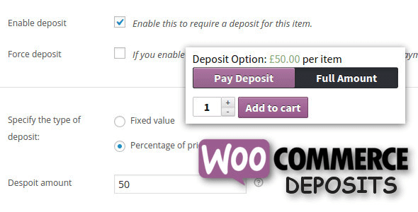 WooCommerce Deposits – PARTIAL PAYMENTS