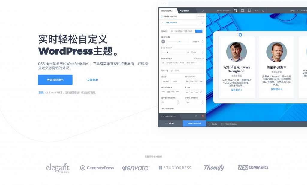 CSS Hero – Visual CSS Editor 可视化CSS编辑器 几分钟内深度个性化主题 - 吾店云