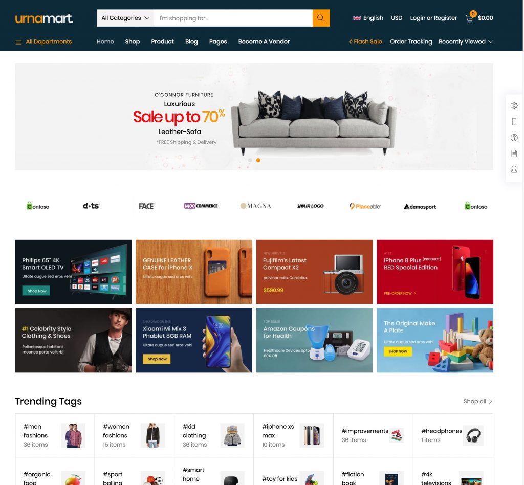 urnawp marketplace homepage