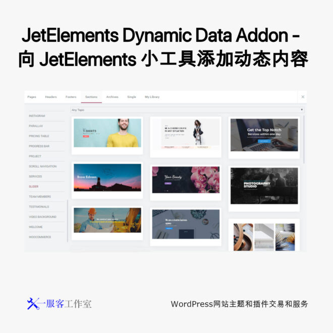 JetElements Dynamic Data Addon - 向 JetElements 小工具添加动态内容