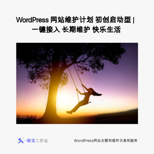 WordPress 网站维护计划 初创启动型 | 一键接入 长期维护 快乐生活