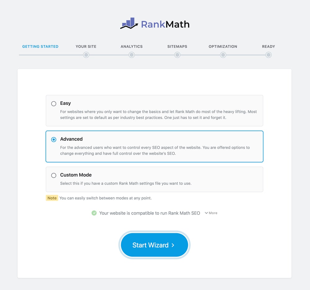 Rank Math - 2023年第1号WordPress SEO插件 2 Easy to follow Setup Wizard
