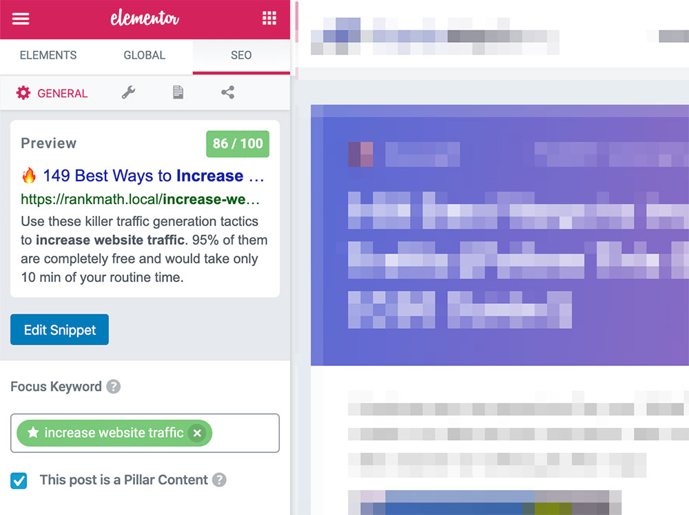 Rank Math - 2023年第1号WordPress SEO插件 76 Elementor SEO