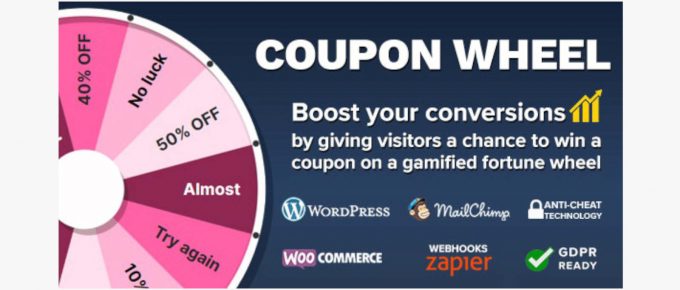 Coupon Wheel for WooCommerce | WordPress电商网站优惠券游戏转盘