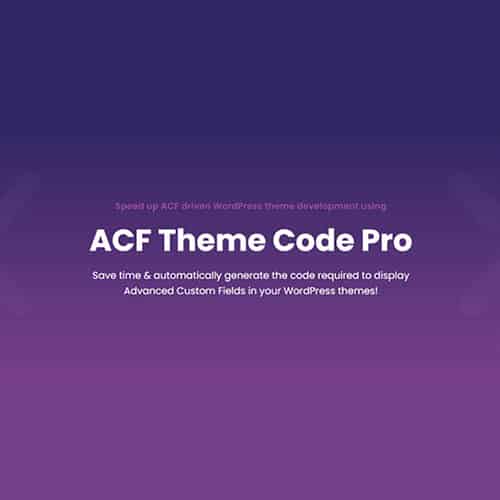 高级自定义字段主题代码专业版ACF Theme Code Pro插件