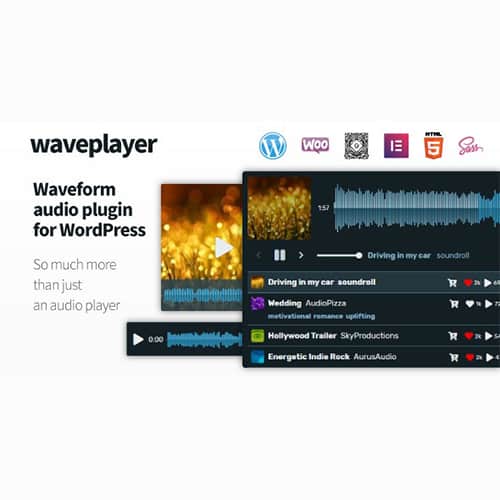 网站和商城波形音频播放器 WavePlayer for WordPress and WooCommerce插件