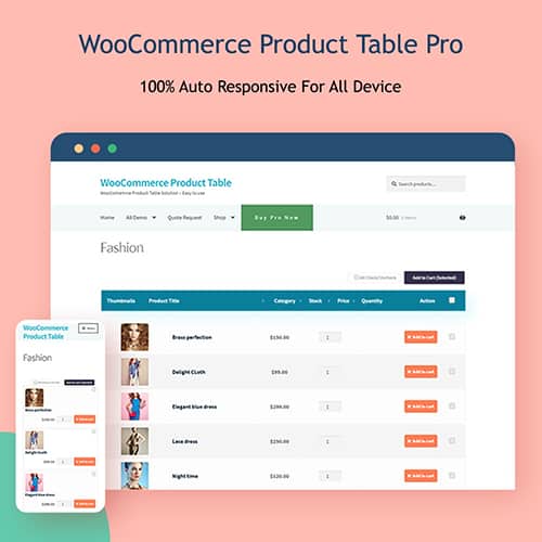 WooCommerce Product Table Pro电商商城产品表格