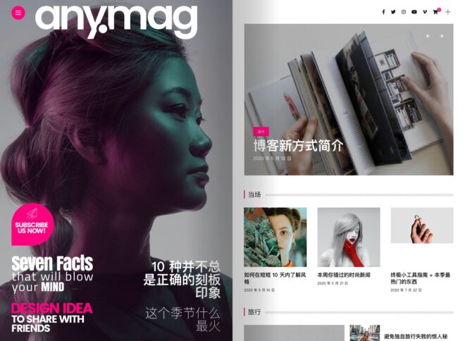 Anymag Magazine Style WordPress Blog 杂志风格博客主题