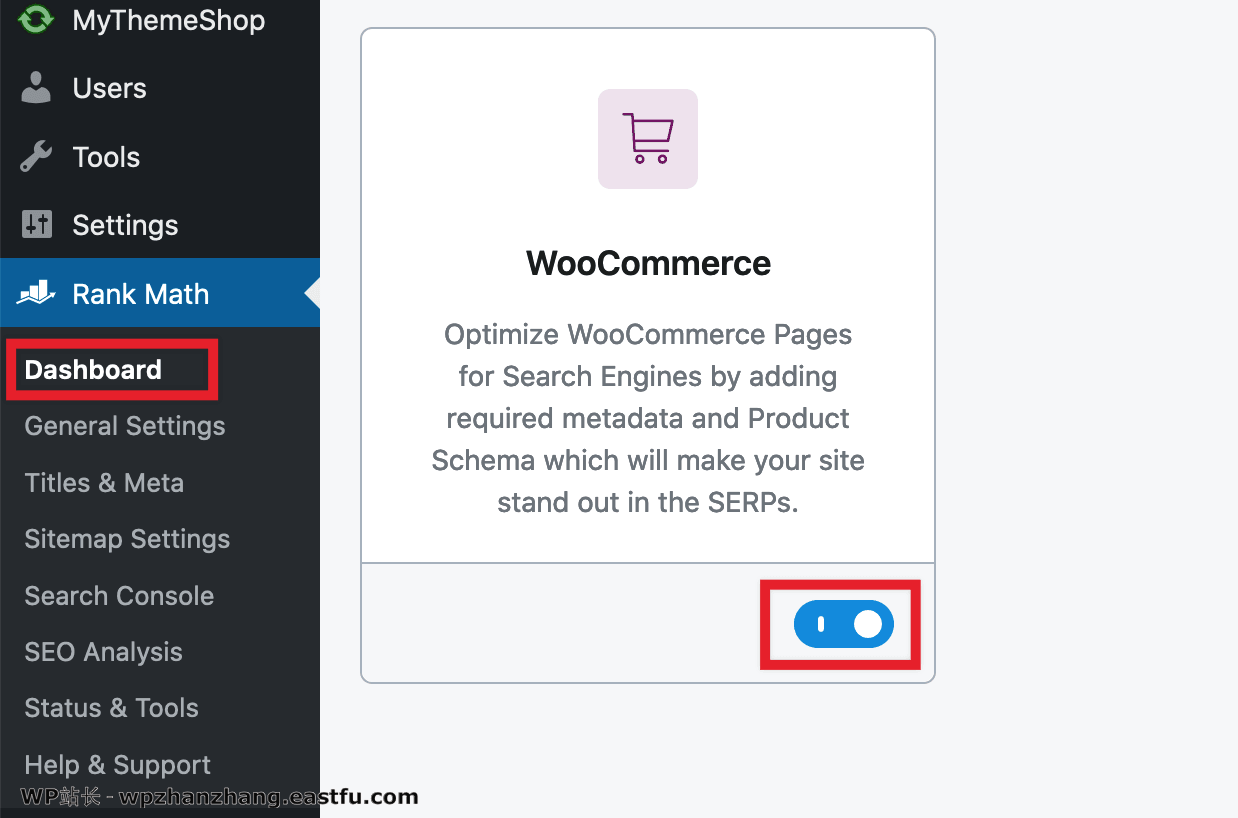 WooCommerce SEO:电商平台和商城系统SEO的权威指南 15 排名数学WooCommerce模块