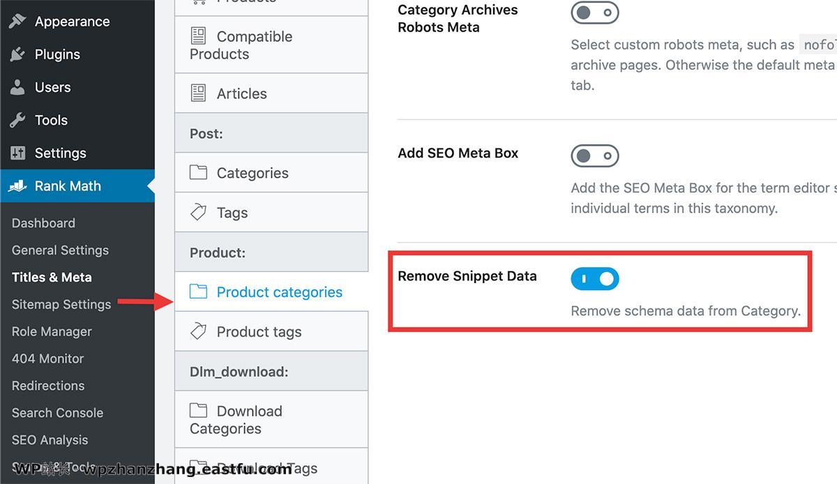 WooCommerce SEO:电商平台和商城系统SEO的权威指南 21 等级数学选项可从商店类别页面中删除架构标记代码
