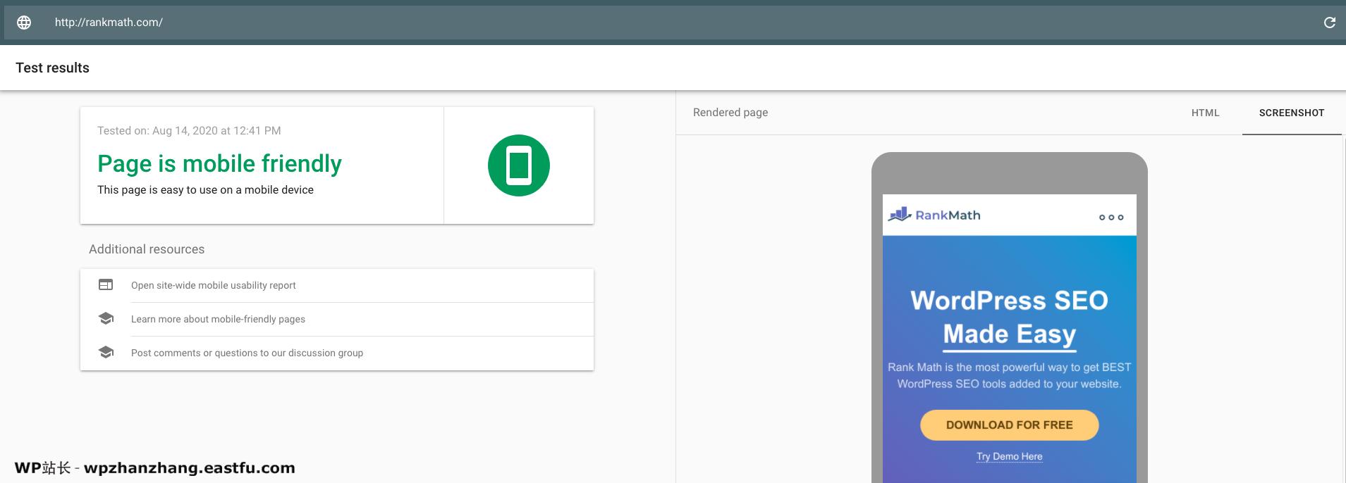 WooCommerce SEO:电商平台和商城系统SEO的权威指南 6 Google Mobile Friendly测试工具