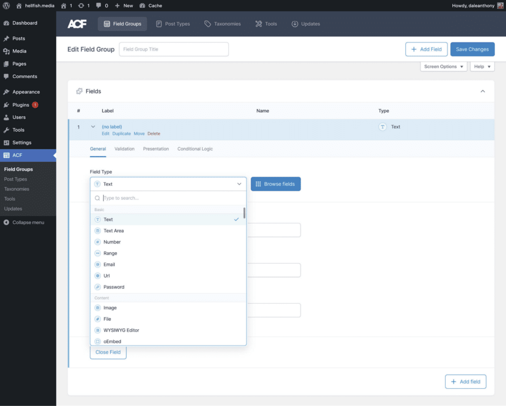 ACF 6.1的自定义帖子类型和分类法 4 473133