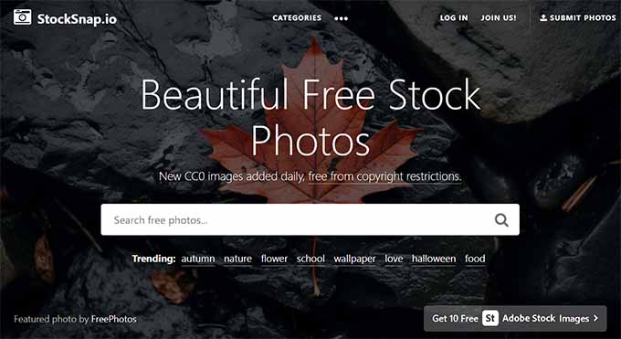 StockSnap 网站 StockSnap 网站