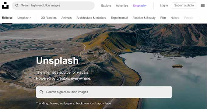Unsplash 网站 Unsplash 网站