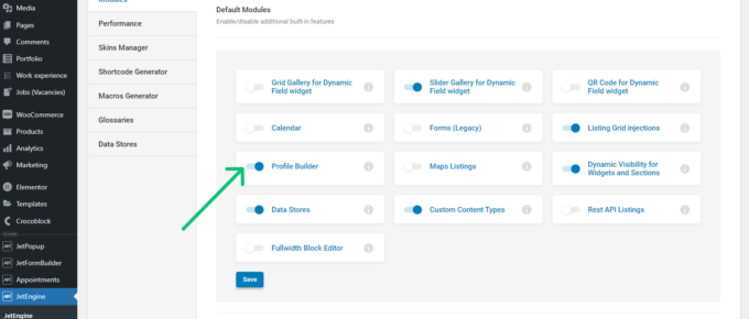 如何创建具有不同仪表盘结构的用户帐户页面