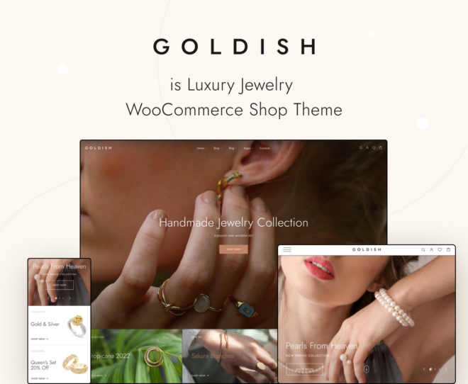 WordPress Goldish主题 - 珠宝店WooCommerce主题