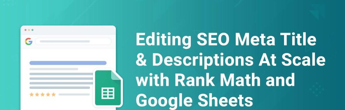 使用Rank Math批量编辑SEO元标题和描述