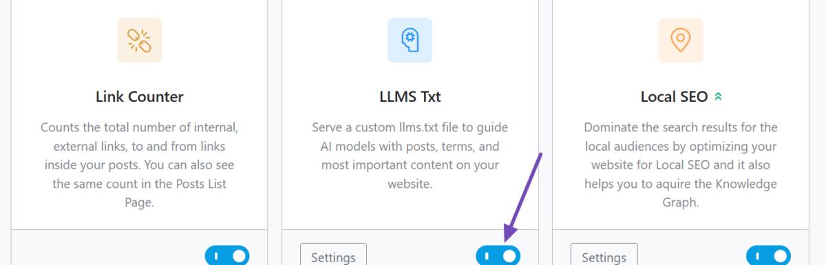 如何在 Rank Math 中启用和配置 llms.txt