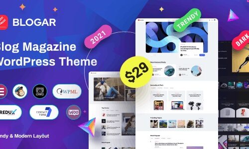Blogar 1.3.4 – Blog Magazine WordPress Theme – 博客杂志主题_image