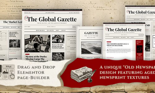 Gazette 1.0.1 – Vintage News Editorial Magazine WordPress Theme – 复古新闻杂志主题
