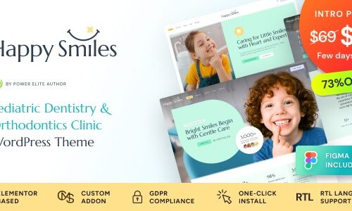 Happy Smiles 1.0.2 – Pediatric Dental Clinic & Dentist WordPress Theme – 儿科牙科诊所与牙医主题_image