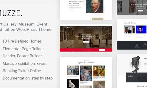 如何创建WordPress网站产品目录 6 Muzze 1.7.3 – Museum Art Gallery Exhibition WordPress Theme – 博物馆与艺术画廊主题_image