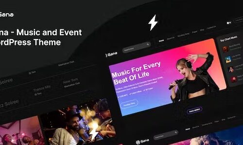 AI搜索优化和WordPress建站主题、插件、交易、服务 19 Gana 1.0.4 – Music and Event WordPress Theme – 音乐与活动主题_image