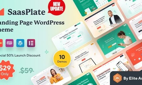 SaasPlate 1.2.8 – Landing Page WordPress Theme – 着陆页主题_image