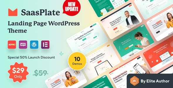 SaasPlate 1.2.8 – Landing Page WordPress Theme – 着陆页主题 1 SaasPlate 1.2.8 – Landing Page WordPress Theme – 着陆页主题_image