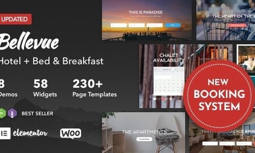 如何创建WordPress网站产品目录 8 Bellevue 4.2.17 – Hotel + Bed and Breakfast Booking Calendar Theme – 酒店+住宿加早餐预订日历主题_image