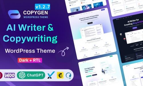 CopyGen 1.3.5 – AI Writer & Copywriting Landing Page WordPress Theme – AI写作与文案着陆页主题_image
