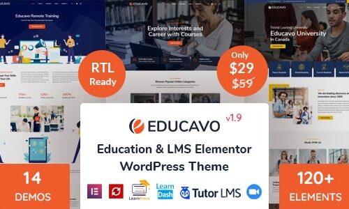 Educavo 3.4.4 – Online Courses & Education WordPress Theme – 在线课程与教育主题_image