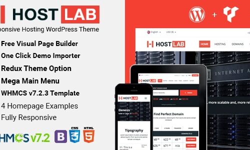 HostLab 1.0.0 – Hosting Service And WHMCS WordPress Theme – 虚拟主机服务与 主题_image