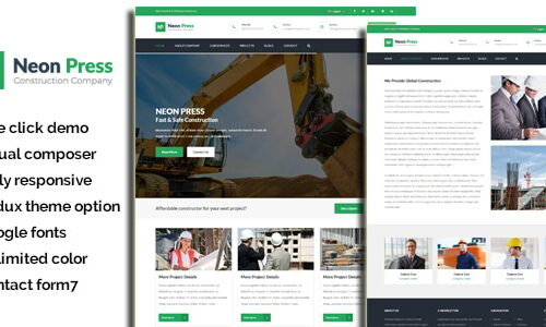 NeonPress 1.0.0 – Business Construction WordPress Theme – 商业建筑主题_image