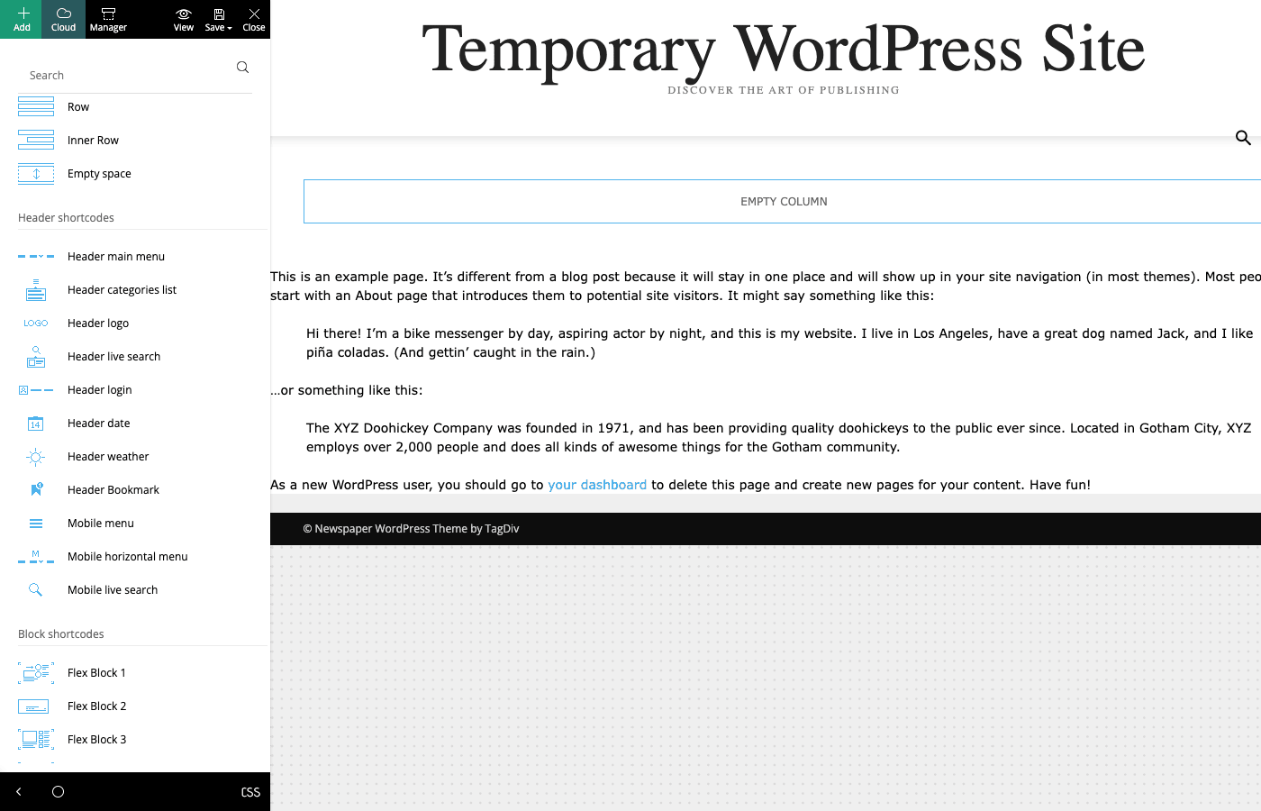 The tagDiv Composer front-end builder Newspaper 主题中的 tagDiv Composer 元素库