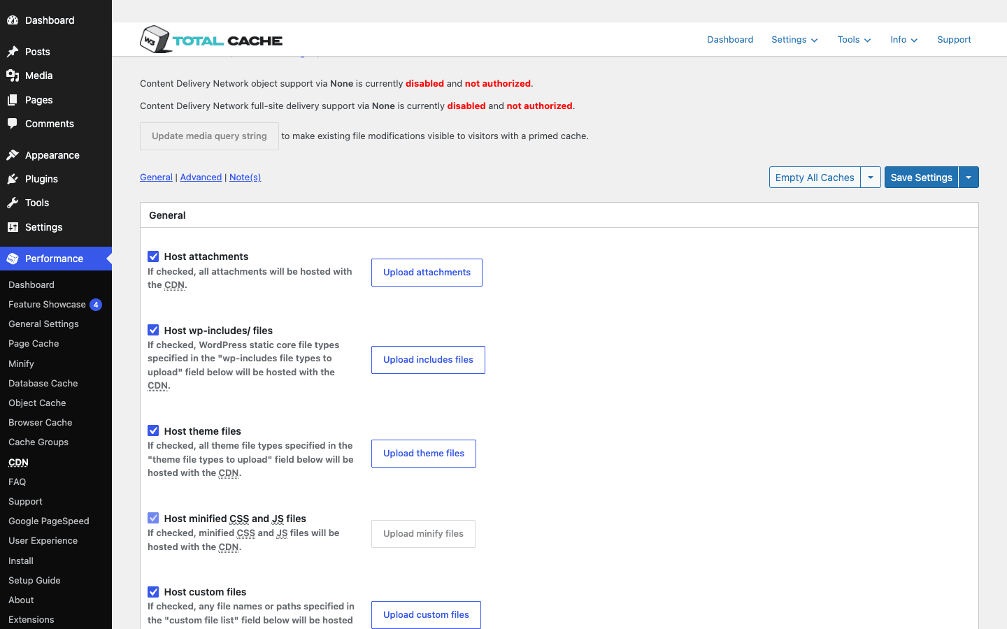 W3 Total Cache CDN 设置