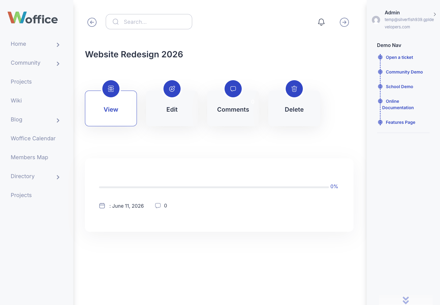 A Woffice intranet project Woffice 内部网主题上的一个项目
