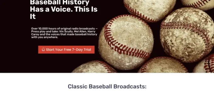 Tom Hannon 因 AI 冲击流量而打造 Classic Baseball Broadcasts 会员网站